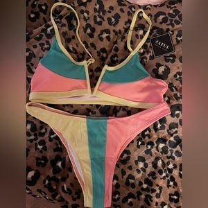 Zaful multi- colored bikini